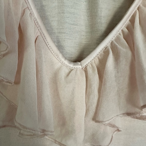 Express Light Pink Ruffle Blouse - Picture 4 of 10